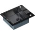 Мойка кухонная Zorg Inox Glass GL-6051-black-grafit черное стекло