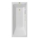 Чугунная ванна Vinsent Veron Kingston 180x80x50 с квадратными ручками матовое золото и антискользящим покрытием