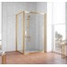 Душевой уголок Vegas Glass ZP+ZPV 120*90 09 01 профиль золото, стекло прозрачное