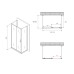 Душевое ограждение Abber Schwarzer Diamant AG30140B-S50B-S50B 140x50