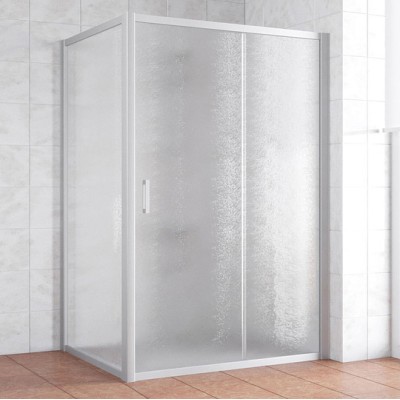 Душевой уголок Vegas Glass ZP+ZPV 140*100 07 02 профиль матовый хром, стекло шиншилла