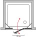 Душевая дверь в нишу GuteWetter Trend Door GK-863P правая 125 см стекло бесцветное Two, профиль хром