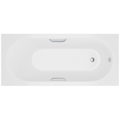 Ванна из искусственного камня Delice Bravo 160x70 глянцевая с ручками хром DLR330033R-G