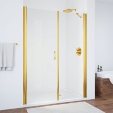 Душевая дверь в нишу Vegas Glass EP-F-2 175 09 01 L профиль золото, стекло прозрачное 