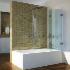 Шторка на ванну GuteWetter Lux Pearl GV-002A правая 90 см стекло бесцветное, фурнитура хром 