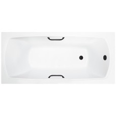 Ванна из искусственного камня Delice Veneto 180x75 глянцевая с черными ручками DLR330062RB-G