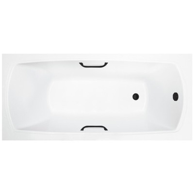 Ванна из искусственного камня Delice Veneto 180x75 глянцевая с черными ручками DLR330062RB-G
