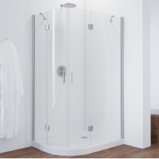 Душевой уголок Vegas Glass AFS-F 110*90 07 01 R профиль матовый хром, стекло прозрачное 