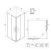 Душевое ограждение Niagara NG-6822-34BLACK 80x80