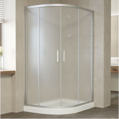 Душевой уголок Vegas Glass ZS-F 120*80 07 10 профиль матовый хром, стекло сатин