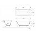 Чугунная ванна Vinsent Veron Concept 160x70x42 с антискользящим покрытием
