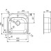 Комплект  Мойка кухонная Reginox Boston LUX OKG сталь + Смеситель VitrA Fold S Sink Mixer A42155EXP для кухонной мойки