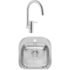 Комплект  Мойка кухонная Reginox Boston LUX OKG сталь + Смеситель VitrA Fold S Sink Mixer A42155EXP для кухонной мойки 