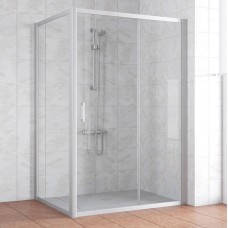Душевой уголок Vegas Glass ZP+ZPV 140*100 07 01 профиль матовый хром, стекло прозрачное 