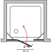 Душевая дверь в нишу GuteWetter Trend Door GK-863P левая 135 см стекло бесцветное Two, профиль хром