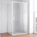 Душевой уголок Vegas Glass ZP+ZPV 100*80 01 02 профиль белый, стекло шиншилла