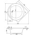 Акриловая ванна Cezares Fi Corner 160x160