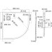 Поддон для душа Wasserkraft Leine 35T01 90x90 см