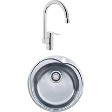 Комплект  Мойка кухонная Franke Pamira RON 610-41 сталь + Смеситель VitrA Fold S Sink Mixer A42155EXP для кухонной мойки 