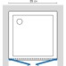 Душевая дверь в нишу GuteWetter Lux Door GK-002 85 см стекло бесцветное, фурнитура хром