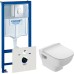 Комплект Инсталляция Grohe Rapid SL 4 в 1 с кнопкой смыва + Унитаз Jacob Delafon Struktura с микролифтом + Шумоизоляция