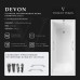 Чугунная ванна Vinsent Veron Devon 190x80x45 с квадратными ручками цвет никель и антискользящим покрытием