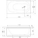 Акриловая ванна Cezares Eco 130x70