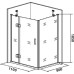 Душевой уголок Good Door Saturn WTW+SP левый 110х80х185 см