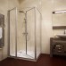 Душевой уголок GuteWetter Practic Rectan GK-402 левая 110x90 см стекло бесцветное, профиль матовый хром