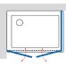 Душевой уголок GuteWetter Practic Rectan GK-402 левая 110x90 см стекло бесцветное, профиль матовый хром