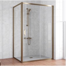 Душевой уголок Vegas Glass ZP+ZPV 140*70 05 01 профиль бронза, стекло прозрачное 