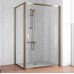 Душевой уголок Vegas Glass ZP+ZPV 140*70 05 01 профиль бронза, стекло прозрачное