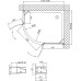 Душевой уголок Vegas Glass AFS-F 120*80 09 01 R профиль золото, стекло прозрачное