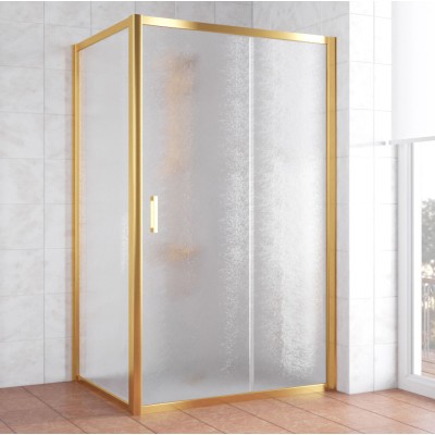 Душевой уголок Vegas Glass ZP+ZPV 120*70 09 02 профиль золото, стекло шиншилла
