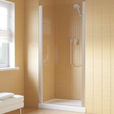 Душевая дверь в нишу Vegas Glass EP Lux 75 07 01 L профиль матовый хром, стекло прозрачное 