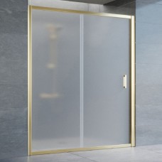 Душевая дверь в нишу Vegas Glass ZP 160 09 10 профиль золото, стекло сатин 