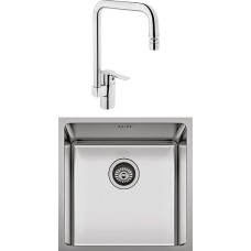 Комплект  Мойка кухонная Seaman Eco Roma SMR-4444A.A + Смеситель VitrA Single sink mixer A42388EXP для кухонной мойки 