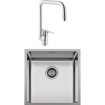 Комплект  Мойка кухонная Seaman Eco Roma SMR-4444A.A + Смеситель VitrA Single sink mixer A42388EXP для кухонной мойки