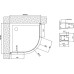 Душевой уголок Vegas Glass ZS 80 05 02 профиль бронза, стекло шиншилла
