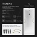 Чугунная ванна Vinsent Veron Tampa 170x70x42 с квадратными золотыми ручками и антискользящим покрытием