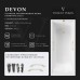Чугунная ванна Vinsent Veron Devon 180x70x45 с квадратными ручками матовое золото и антискользящим покрытием