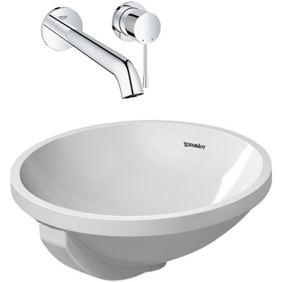 Комплект  Смеситель Grohe Essence New 19967001 для раковины + Рукомойник Duravit Architec 0468400000