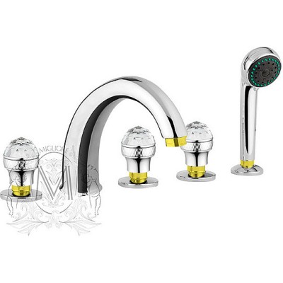 Смеситель Migliore Axo Swarovski ML.AXO-680F CrDo на борт ванны