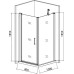 Душевой уголок Good Door Mokka DR+SP 80х100х185 см