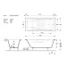 Чугунная ванна Vinsent Veron Aura 170x75x42 с антискользящим покрытием