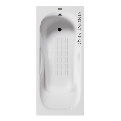 Чугунная ванна Vinsent Veron Aura 170x75x42 с антискользящим покрытием