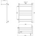 Полотенцесушитель водяной Тругор ЛЦ Аспект ПМ 3 L 50x80x50, с полкой