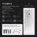 Чугунная ванна Vinsent Veron Tampa 170x70x42 с квадратными хромированными ручками и антискользящим покрытием