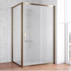 Душевой уголок Vegas Glass ZP+ZPV 120*80 05 10 профиль бронза, стекло сатин 