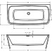 Акриловая ванна Riho Adore FS 180x86